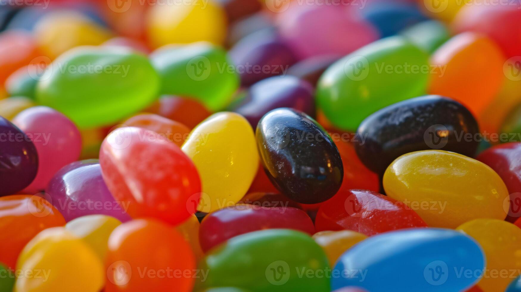 Estallar de color y dulzura como el pantalla viene viva con un vibrante monitor de clasificado jalea frijoles foto