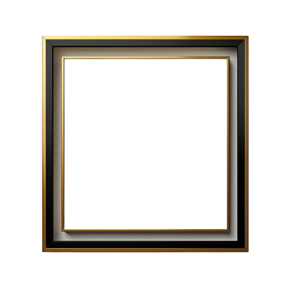 square frame isolated on transparent background, png