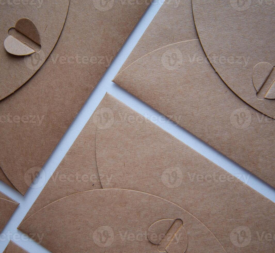 Kraft envelopes, Brown envelope, Brown paper texture. Kraft paper photo