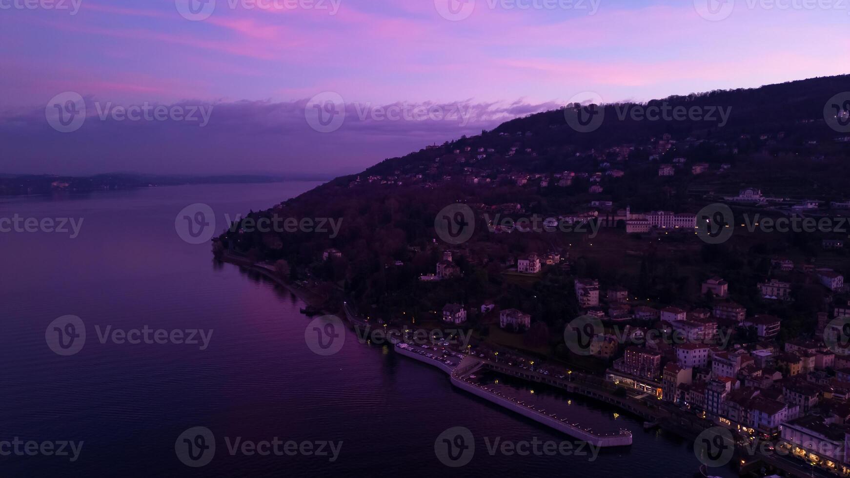 Lago Maggiore Drone view of the island Bella. Borromean islands Isola Bella and Isola dei Pescatori. Italy, Stresa 5.01.2024 photo