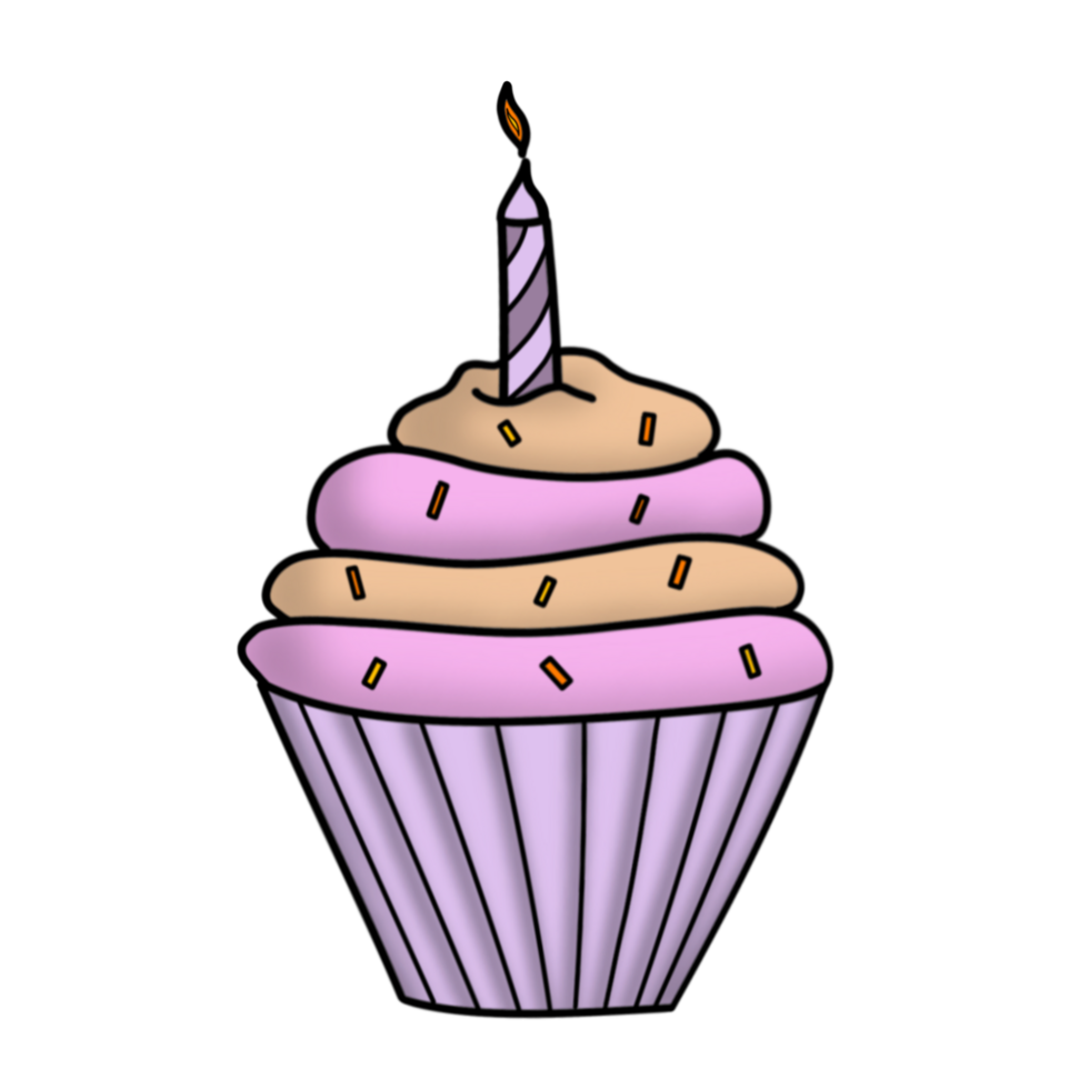 Simple Purple Cupcake png