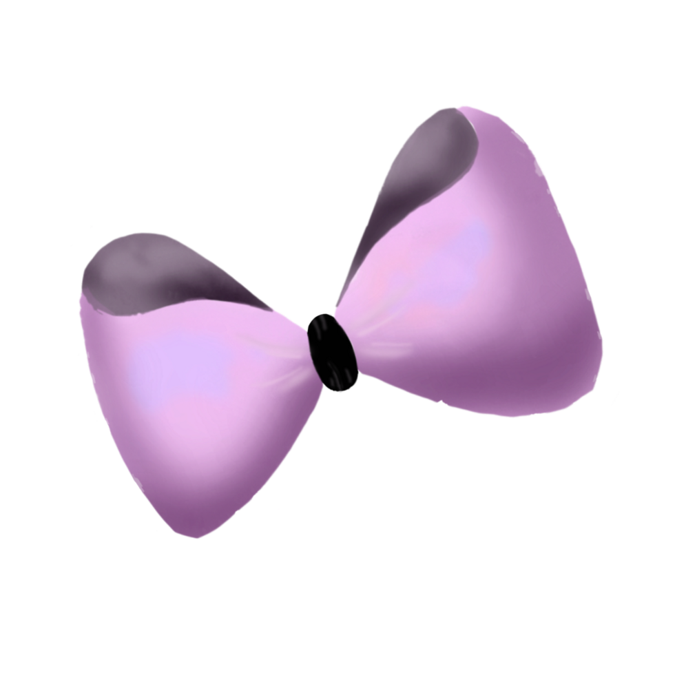 A Simple Purple Bow on a Transparent Background png