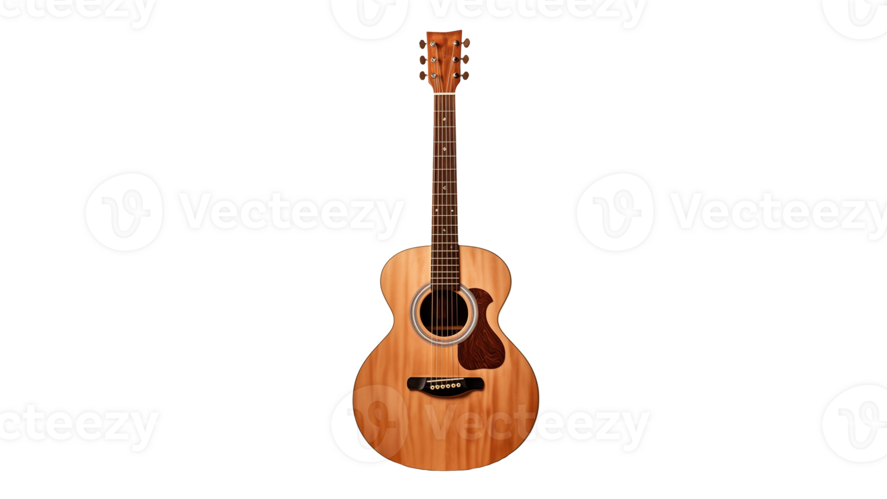 Isolated acoustic guitar cut out. Guitar on transparent background png