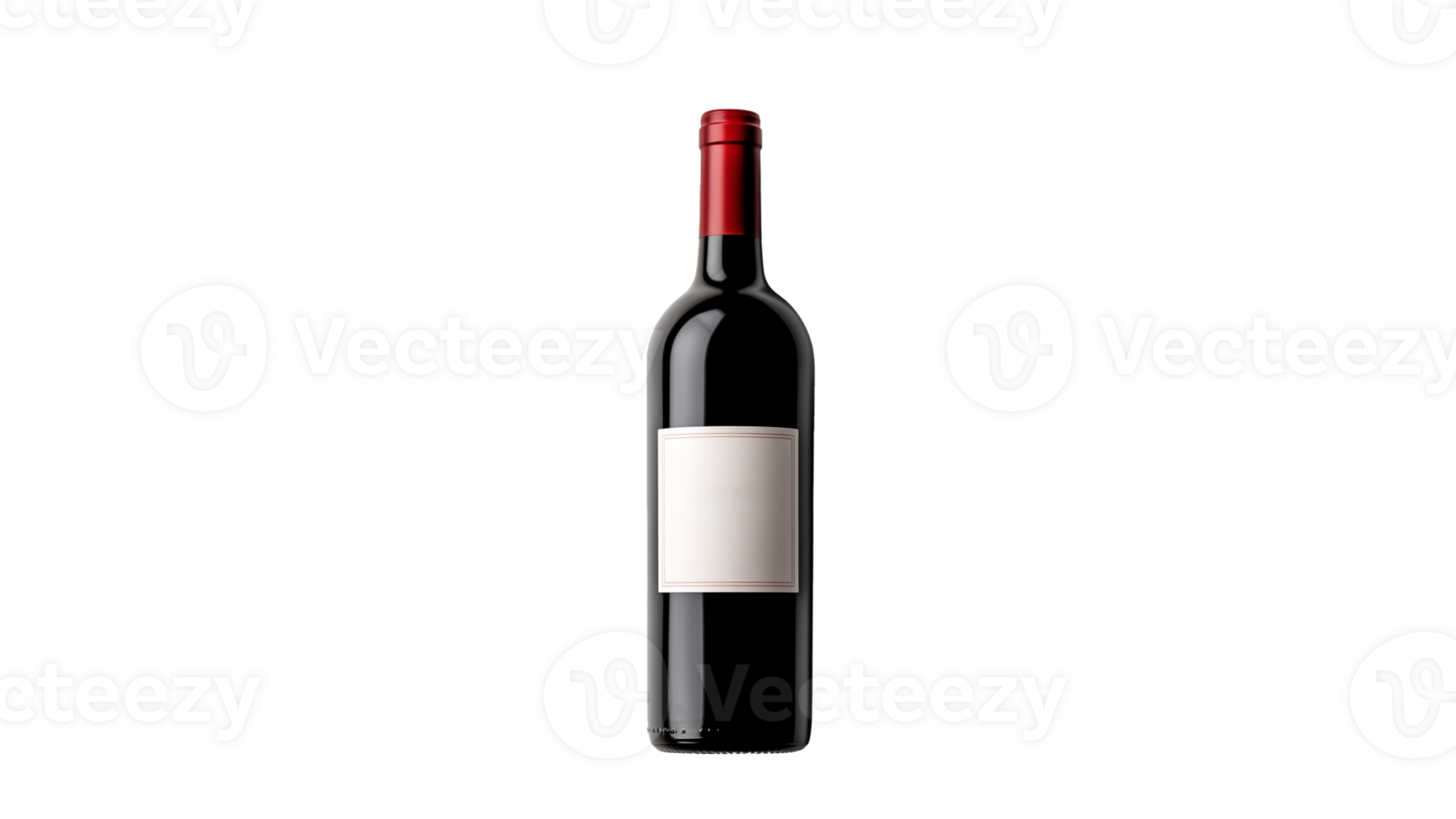 Isolated wine bottle cut out. Wine bottle mockup on transparent background png