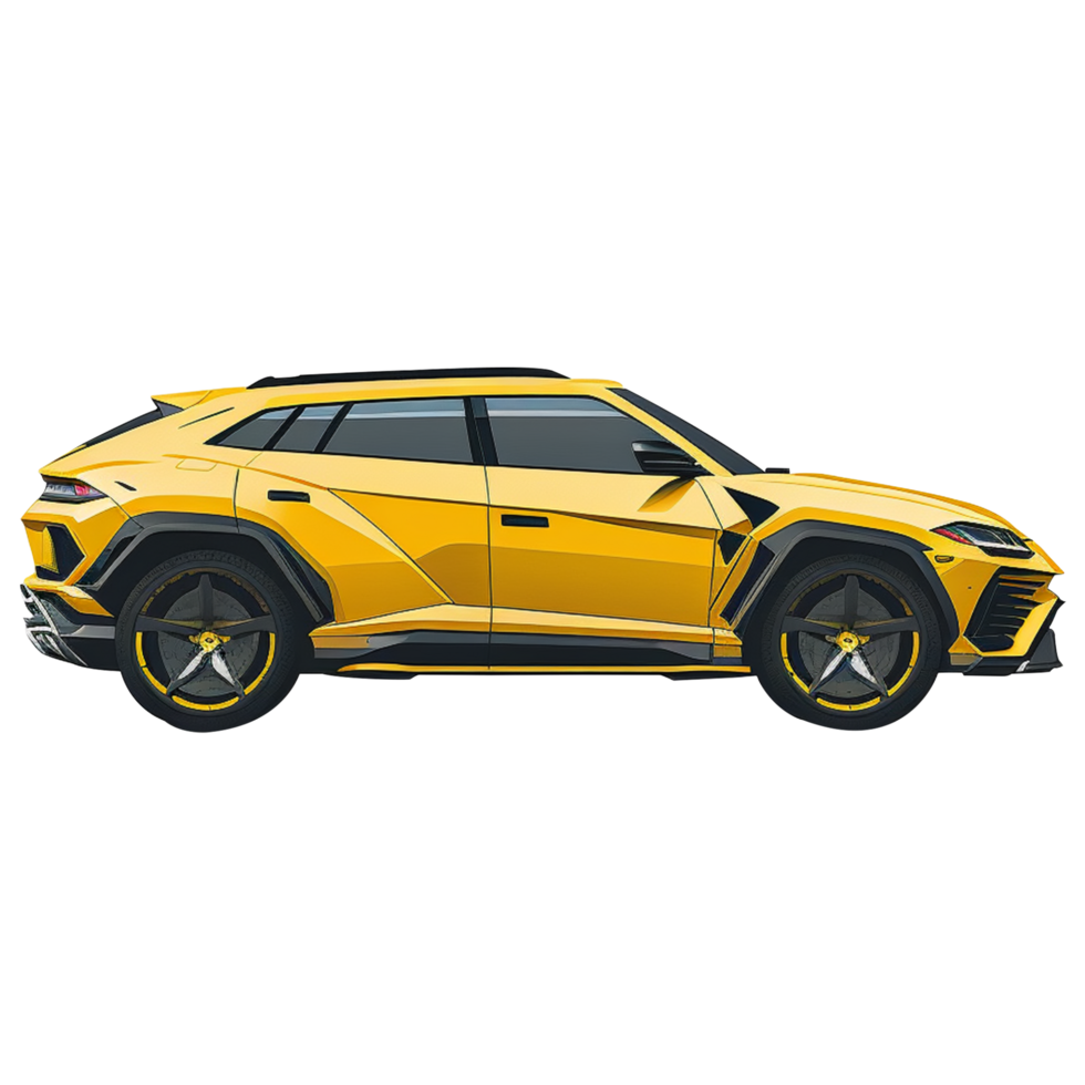 Modern car on transparent background, png