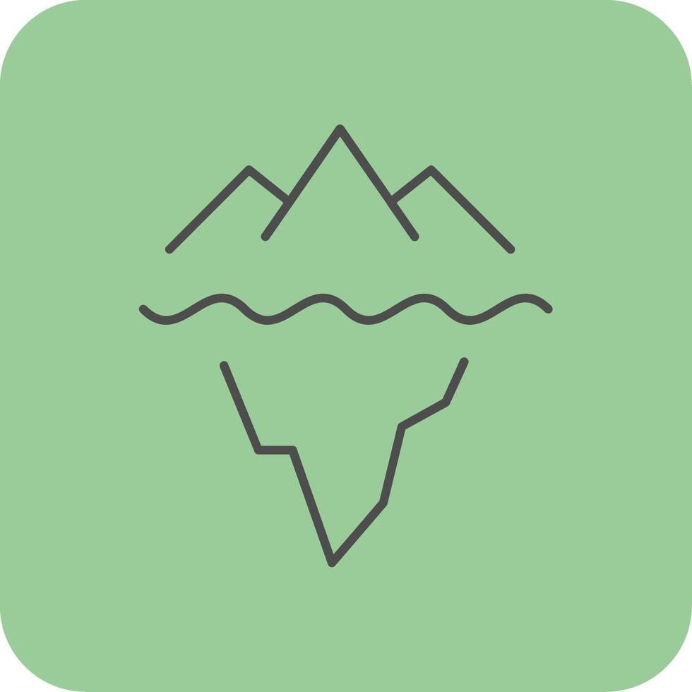 Iceberg Filled Yellow Icon vector