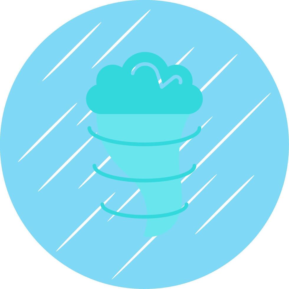 tormenta de viento plano azul circulo icono vector