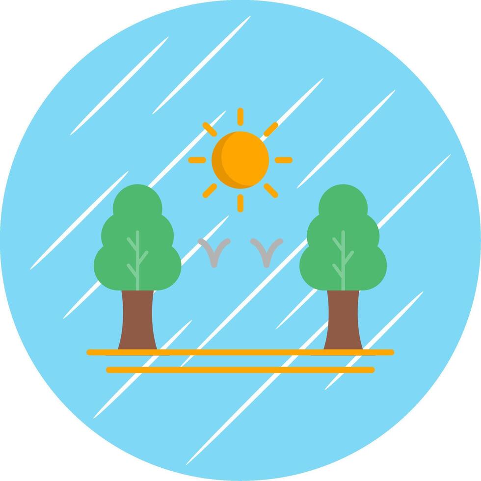 Forest Flat Blue Circle Icon vector