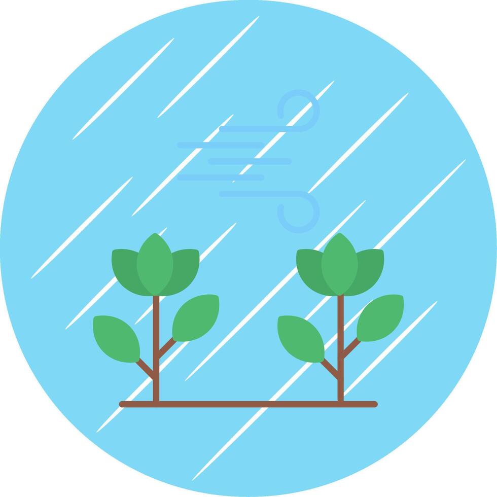 Photosynthesis Flat Blue Circle Icon vector