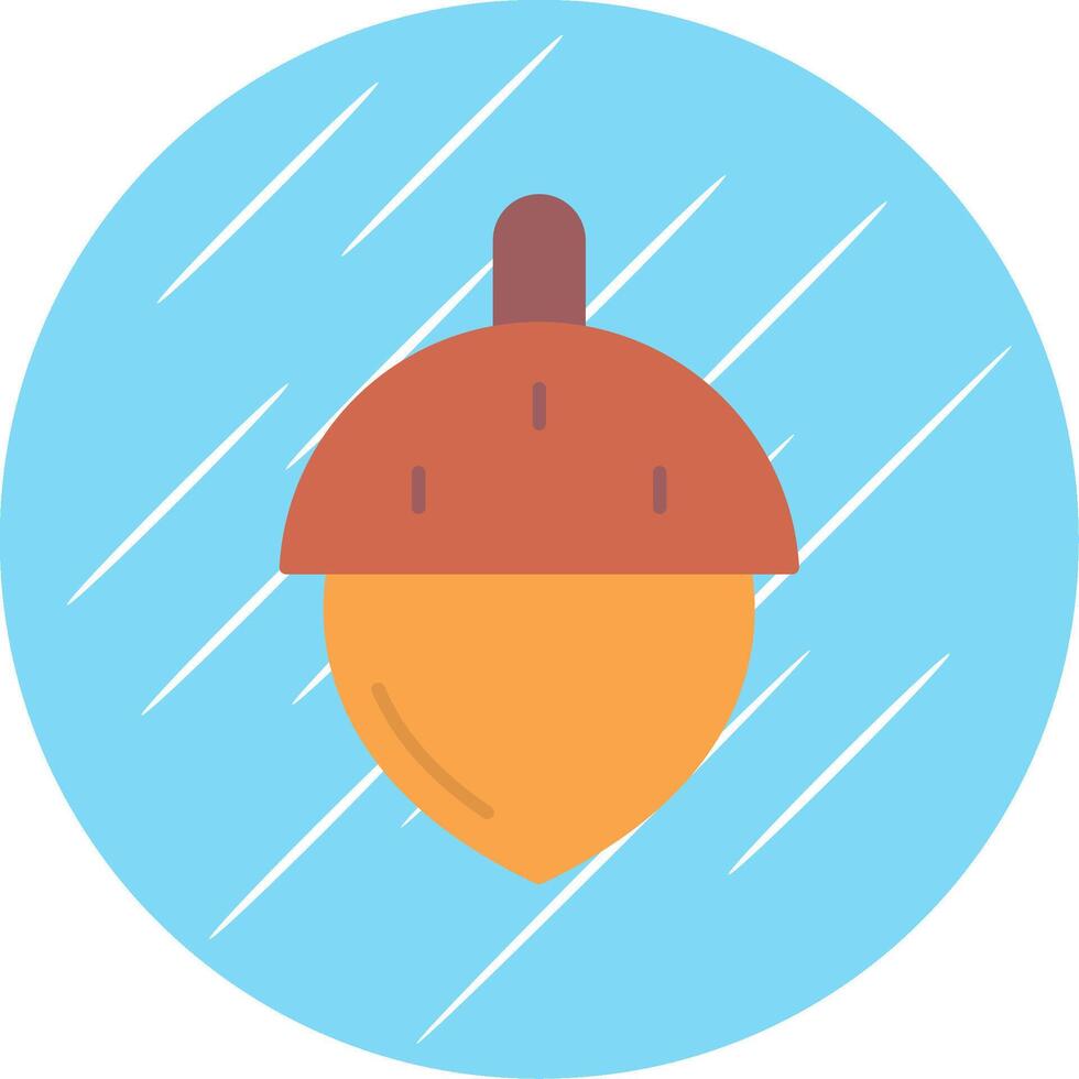 Acorn Flat Blue Circle Icon vector