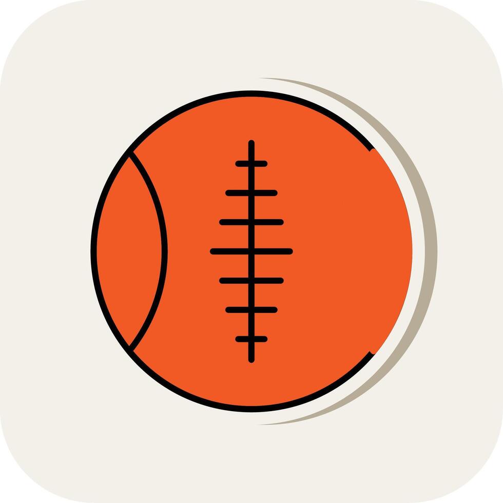 Sports Ball Line Filled White Shadow Icon vector