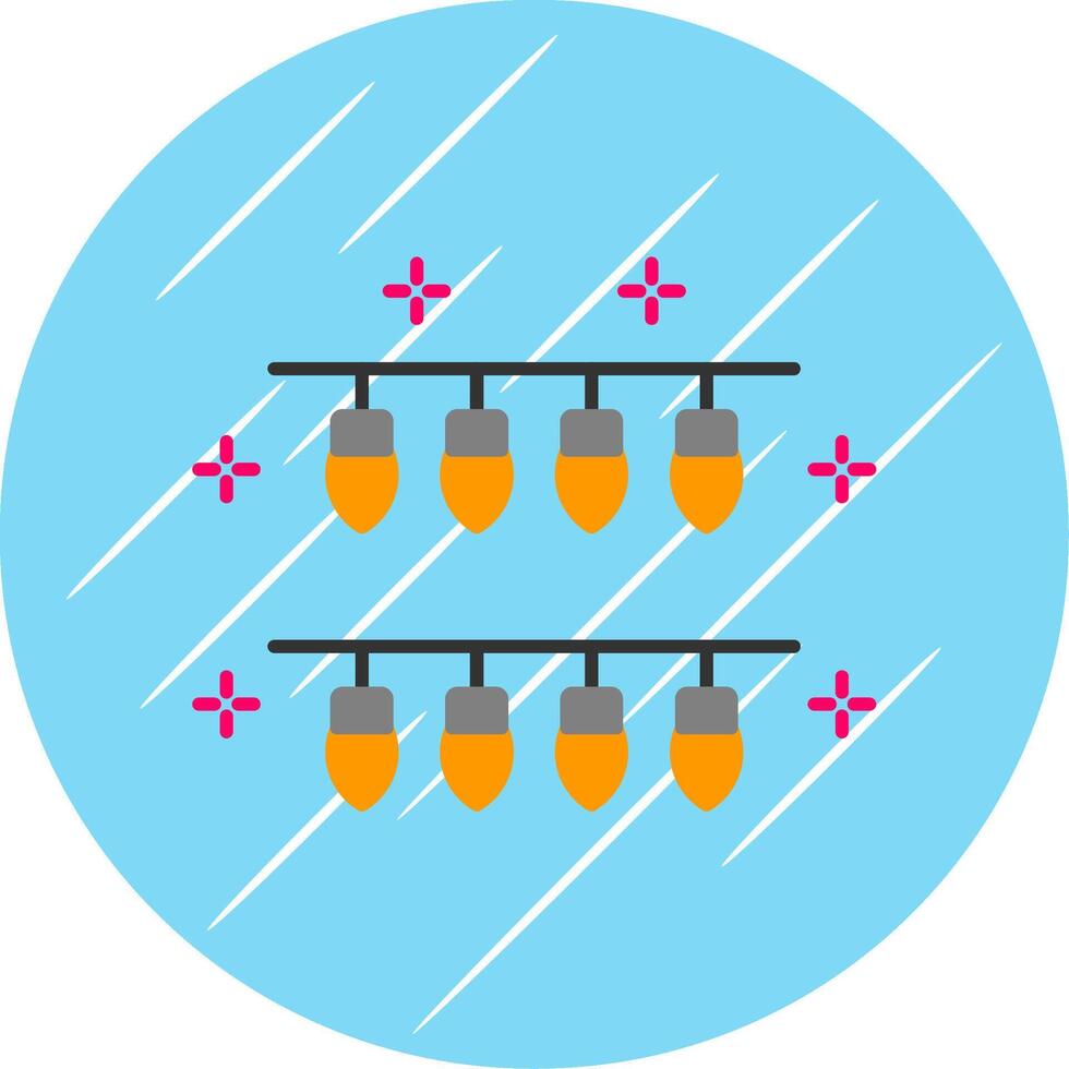 Lights Flat Blue Circle Icon vector