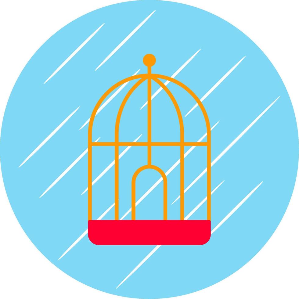 Circus Cage Flat Blue Circle Icon vector