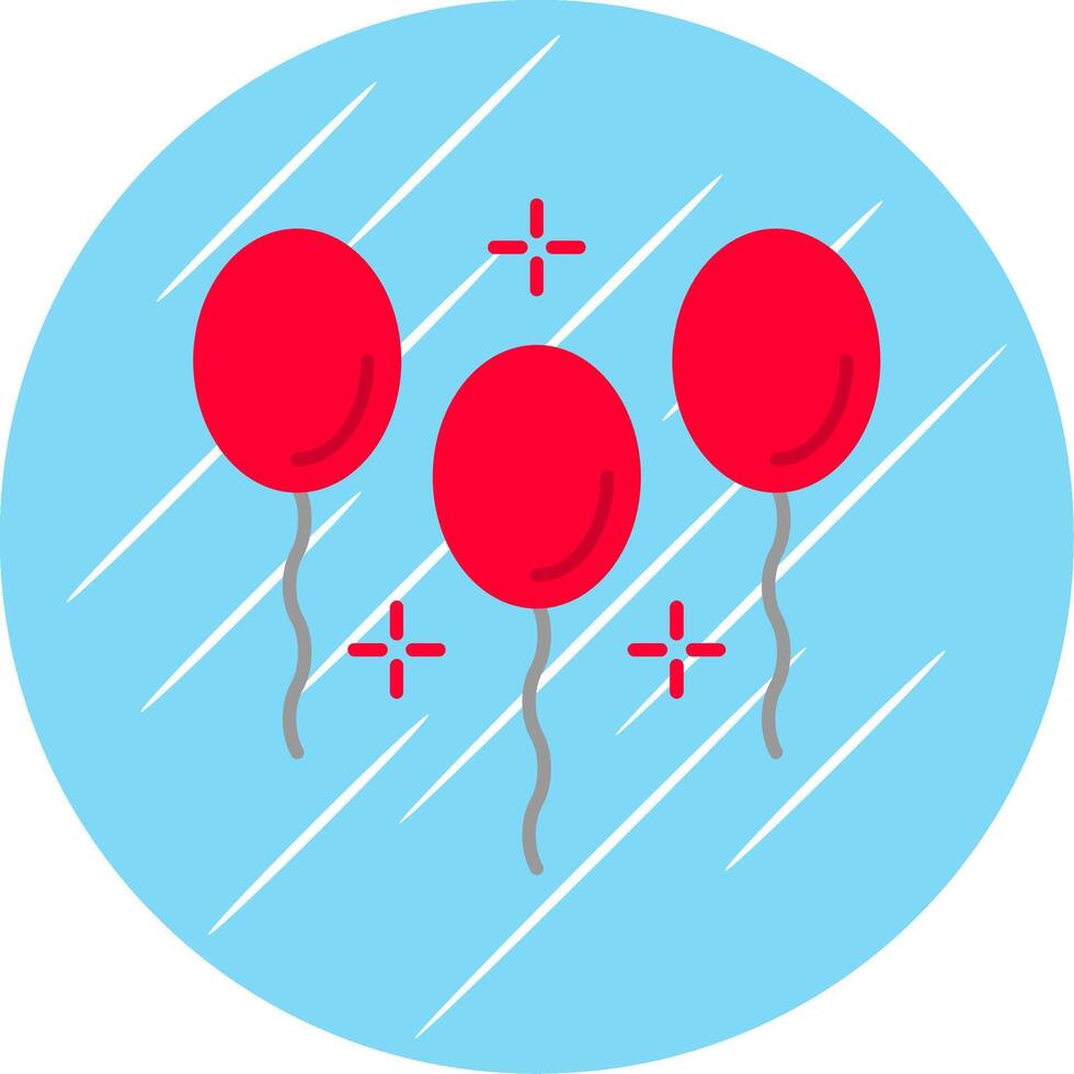 globos plano azul circulo icono vector