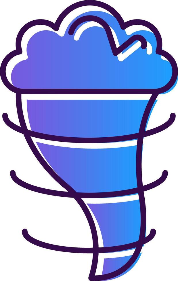 Windstorm Gradient Filled Icon vector