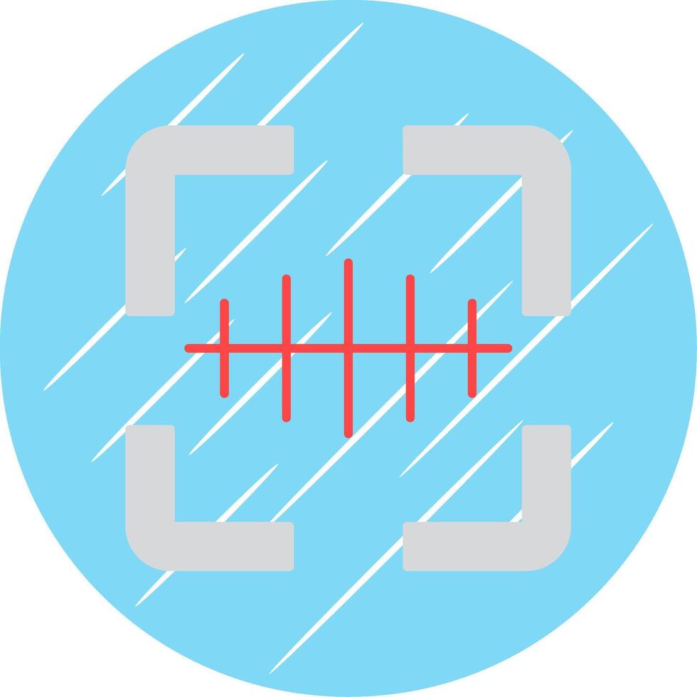 Barcode Scanner Flat Blue Circle Icon vector
