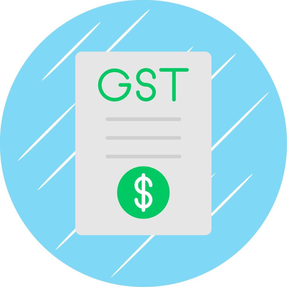 Gst Flat Blue Circle Icon vector