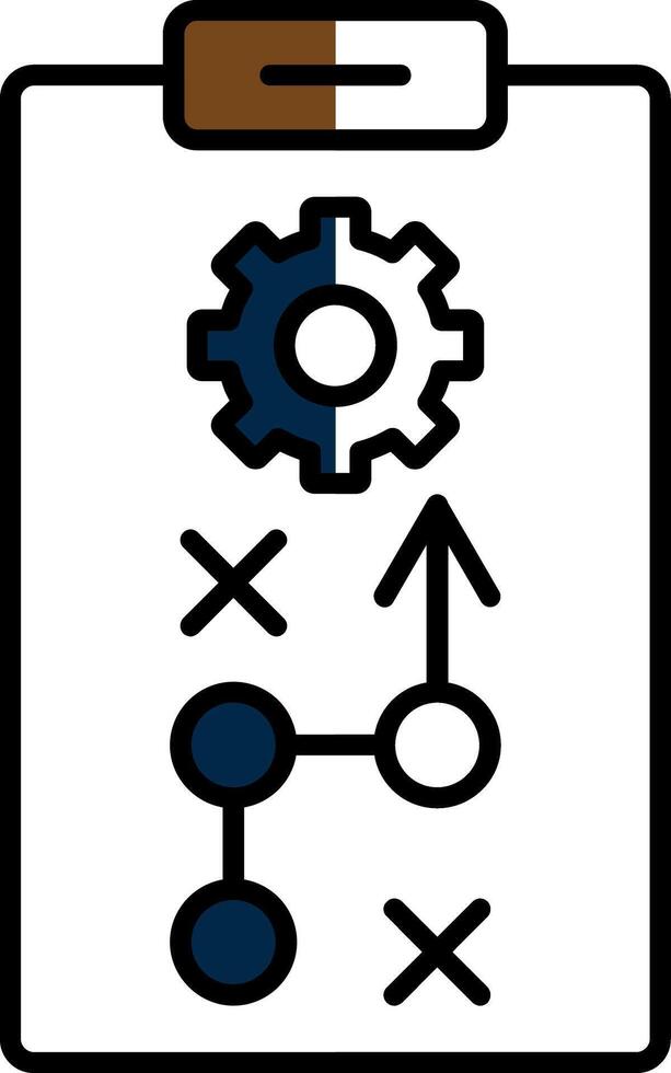 Strategy Filled Half Cut Icon vector