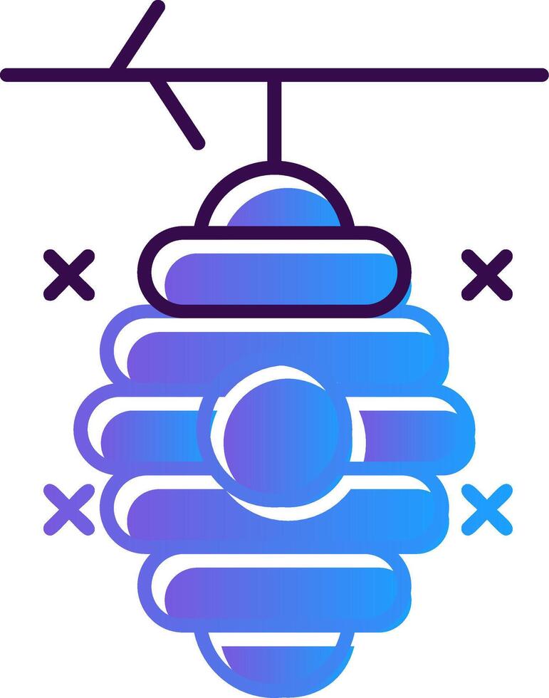 Beehive Gradient Filled Icon vector