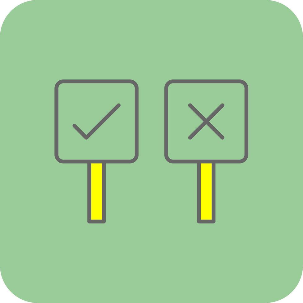 Decision Making Filled Yellow Icon vector