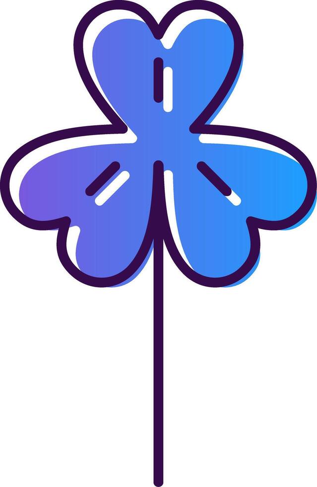 Clover Gradient Filled Icon vector