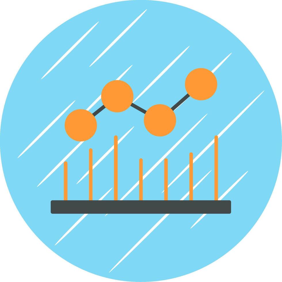 Analysis Flat Blue Circle Icon vector