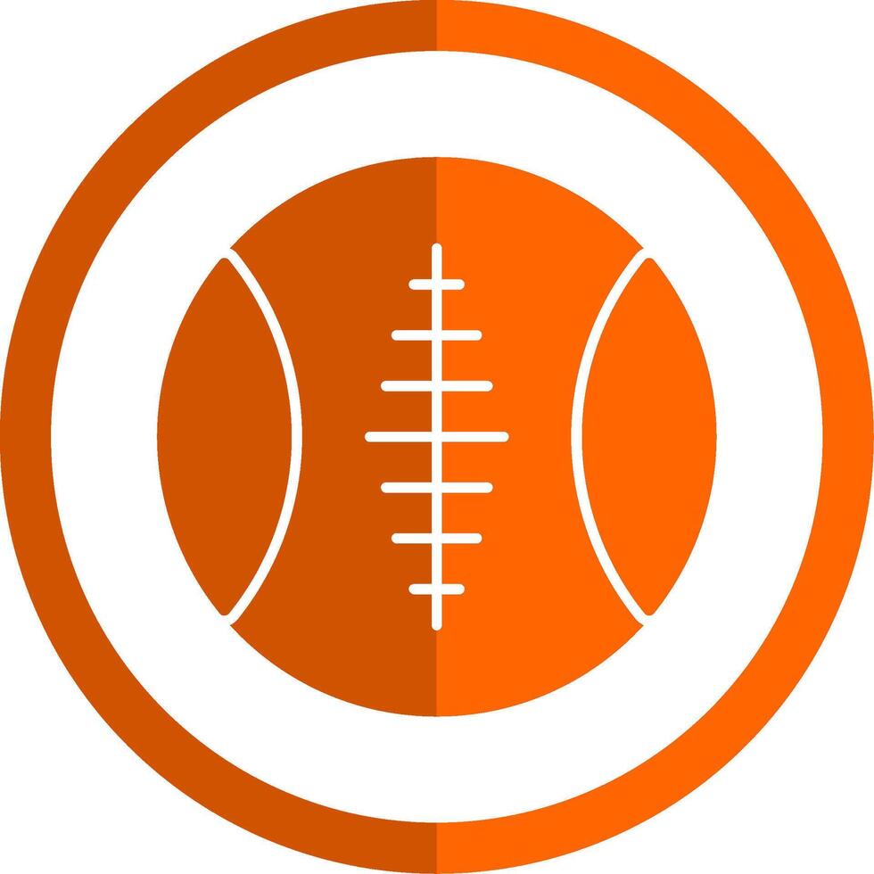 Sports Ball Glyph Orange Circle Icon vector