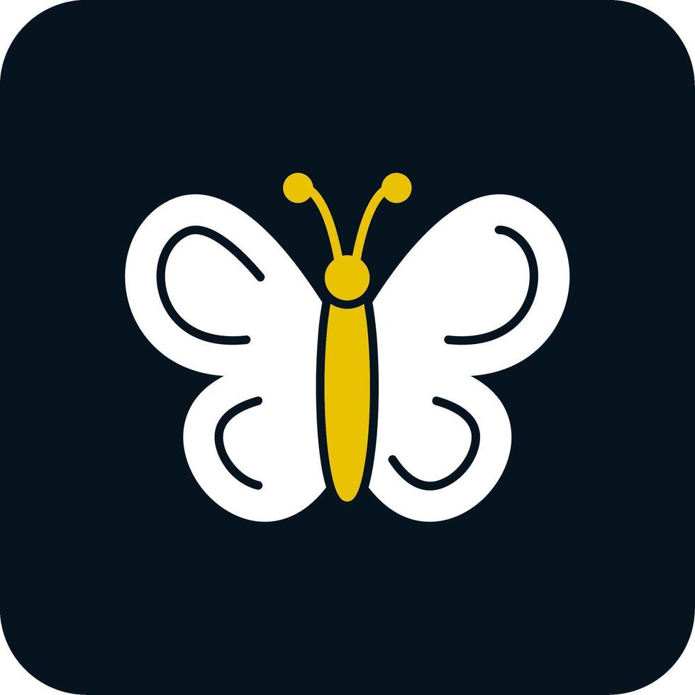 Butterfly Glyph Two Color Icon vector