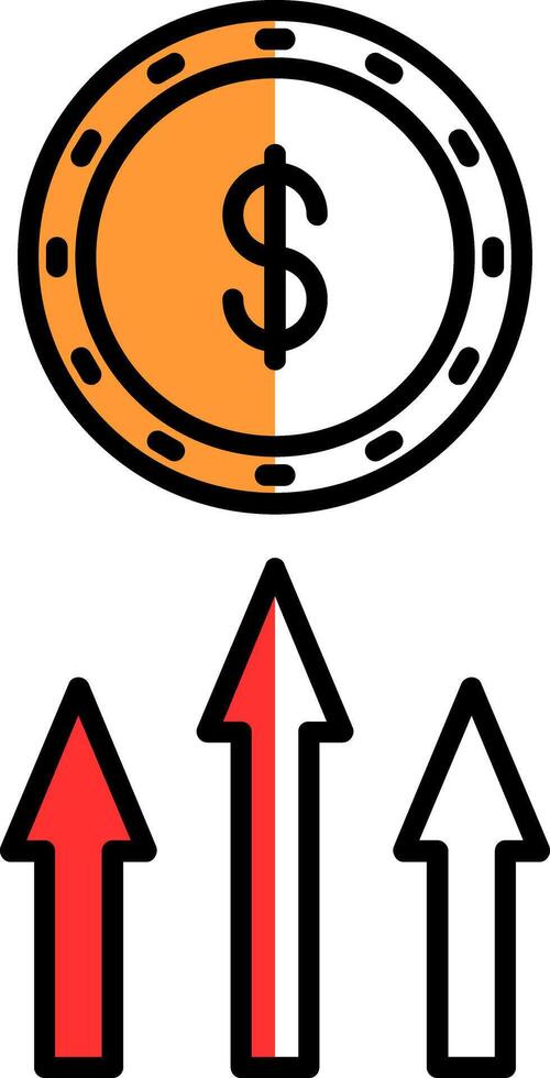 Income Filled Half Cut Icon vector