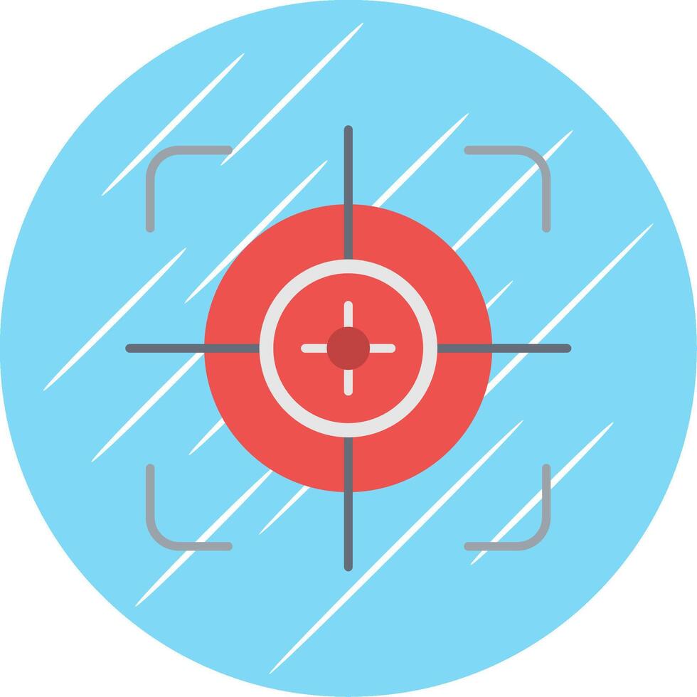 Aim Flat Blue Circle Icon vector