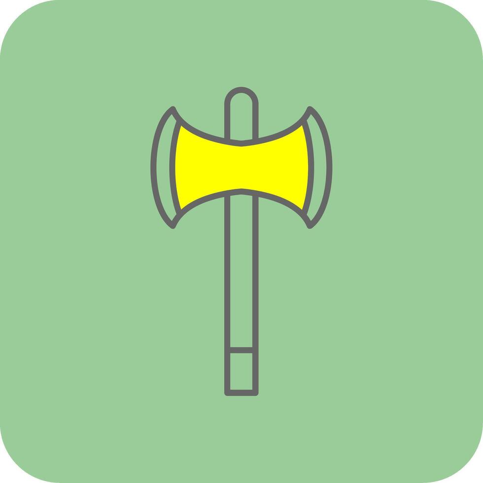 Axe Filled Yellow Icon vector