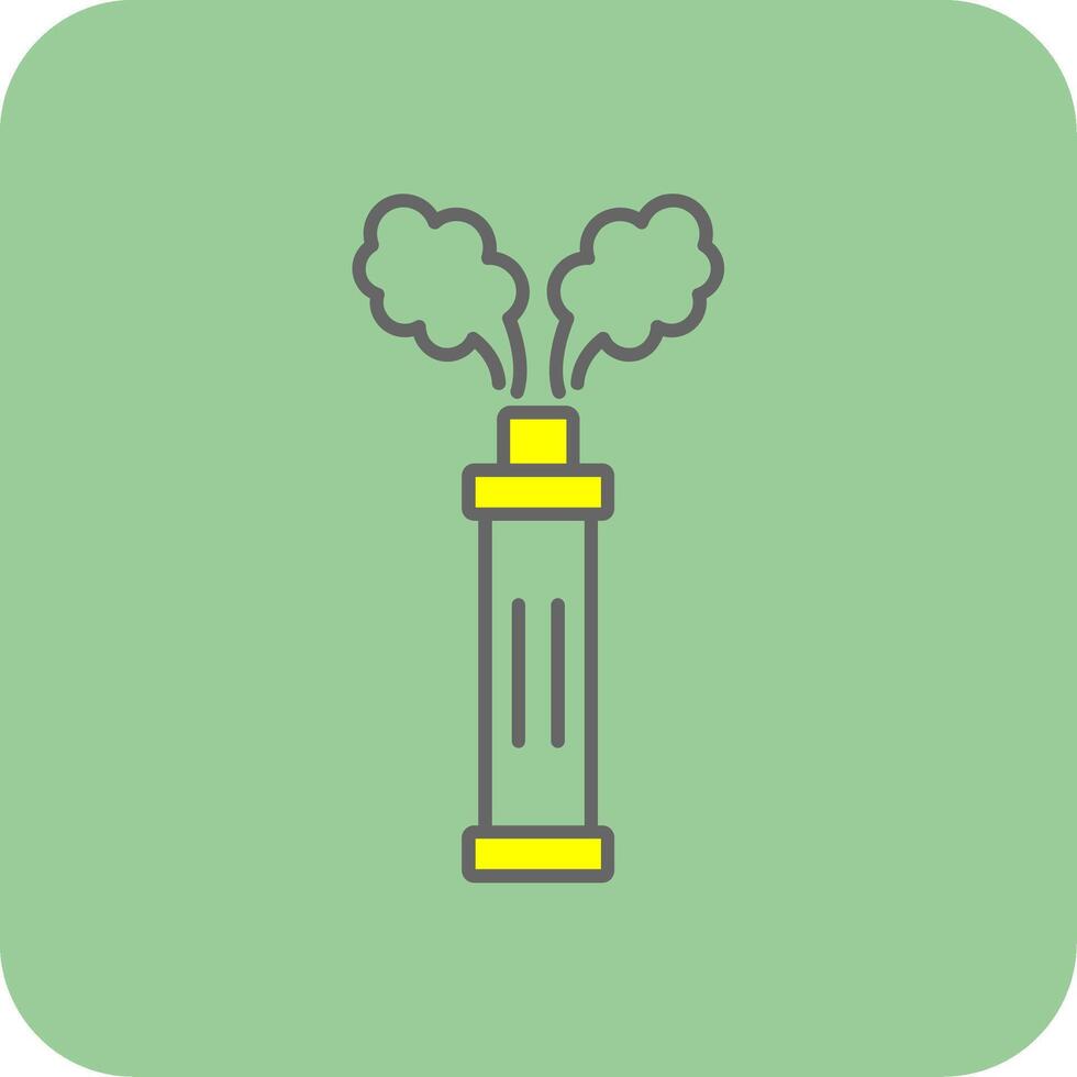 Smoke Grenade Filled Yellow Icon vector