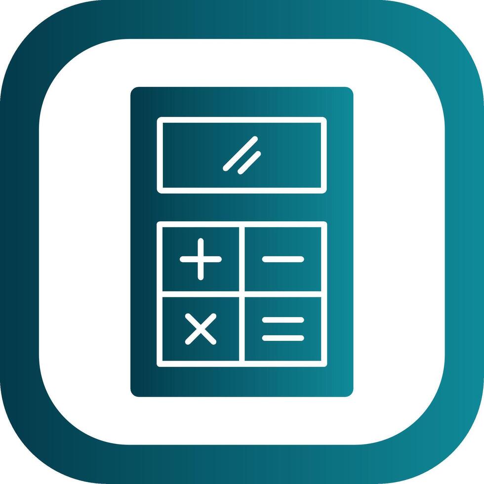 Calculation Glyph Gradient Round Corner Icon vector