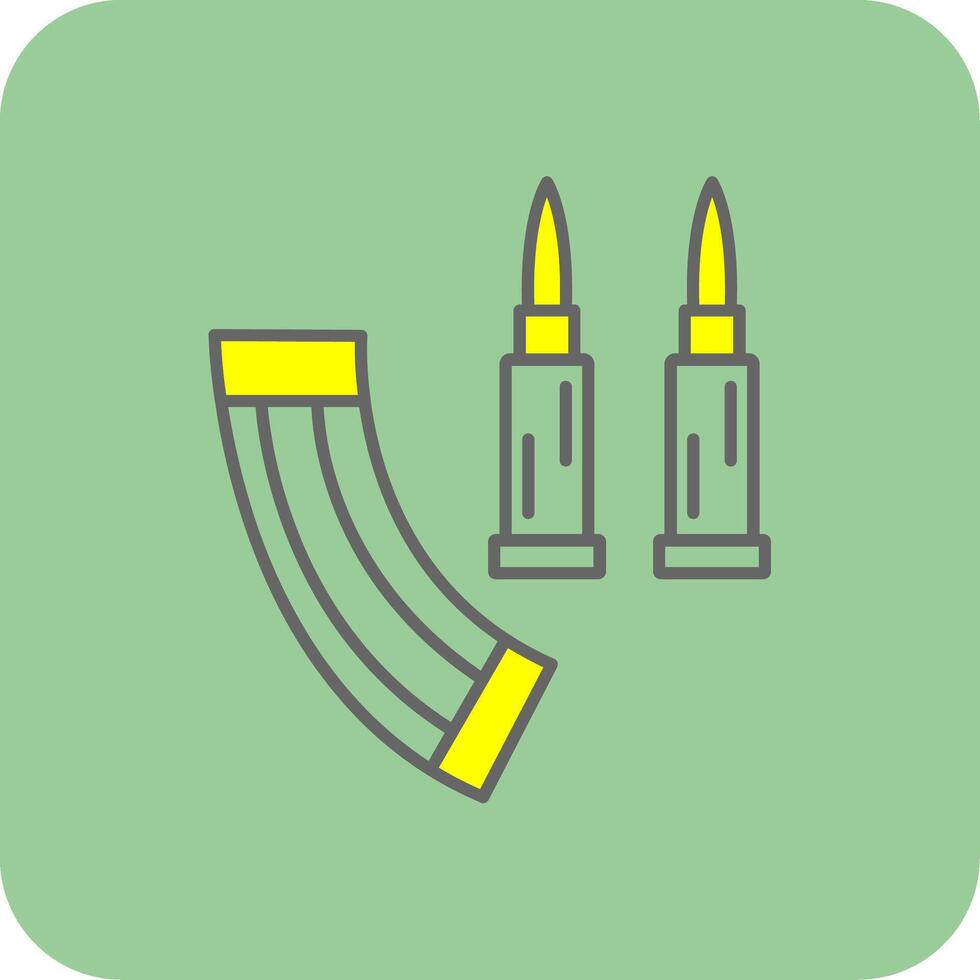 Ammunition Filled Yellow Icon vector