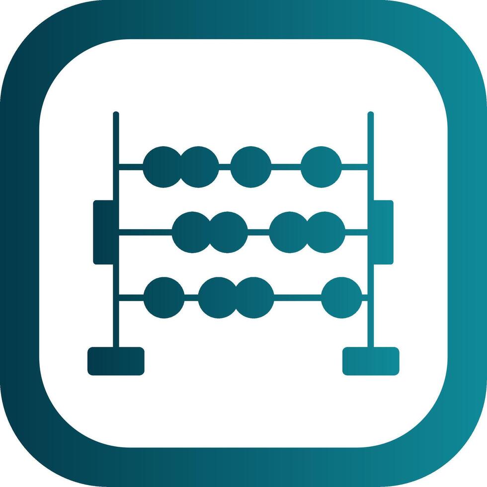 Abacus Glyph Gradient Round Corner Icon vector