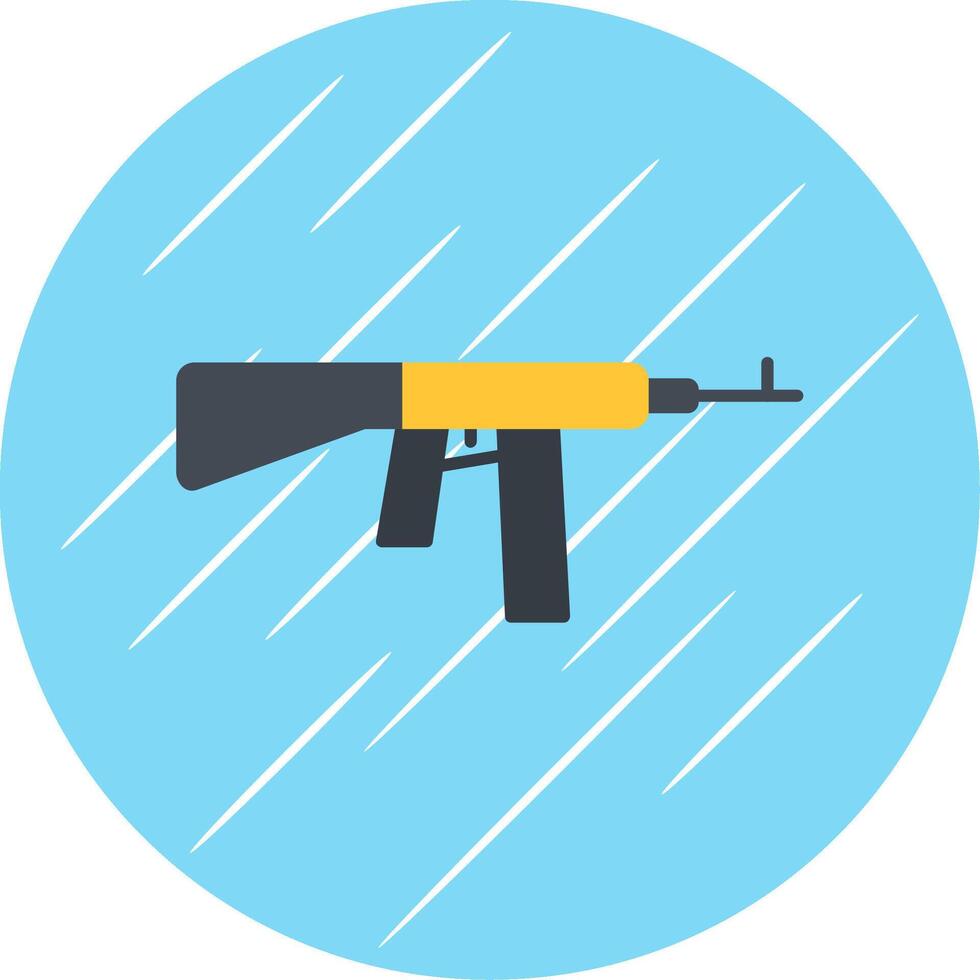 Rifle Flat Blue Circle Icon vector