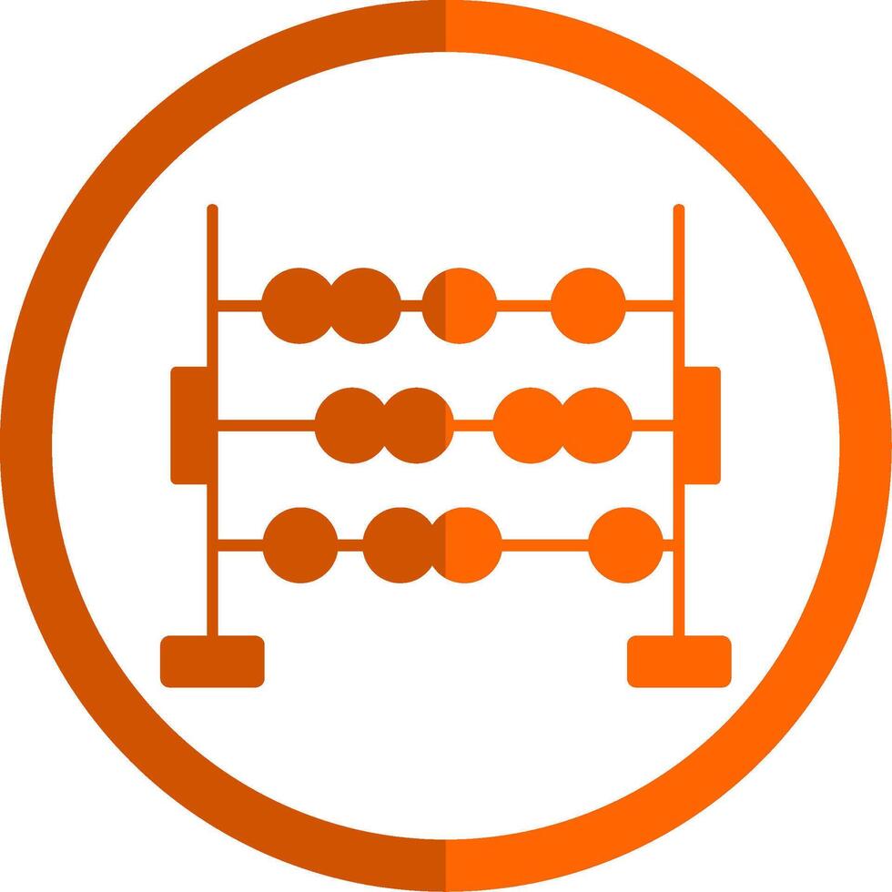 Abacus Glyph Orange Circle Icon vector