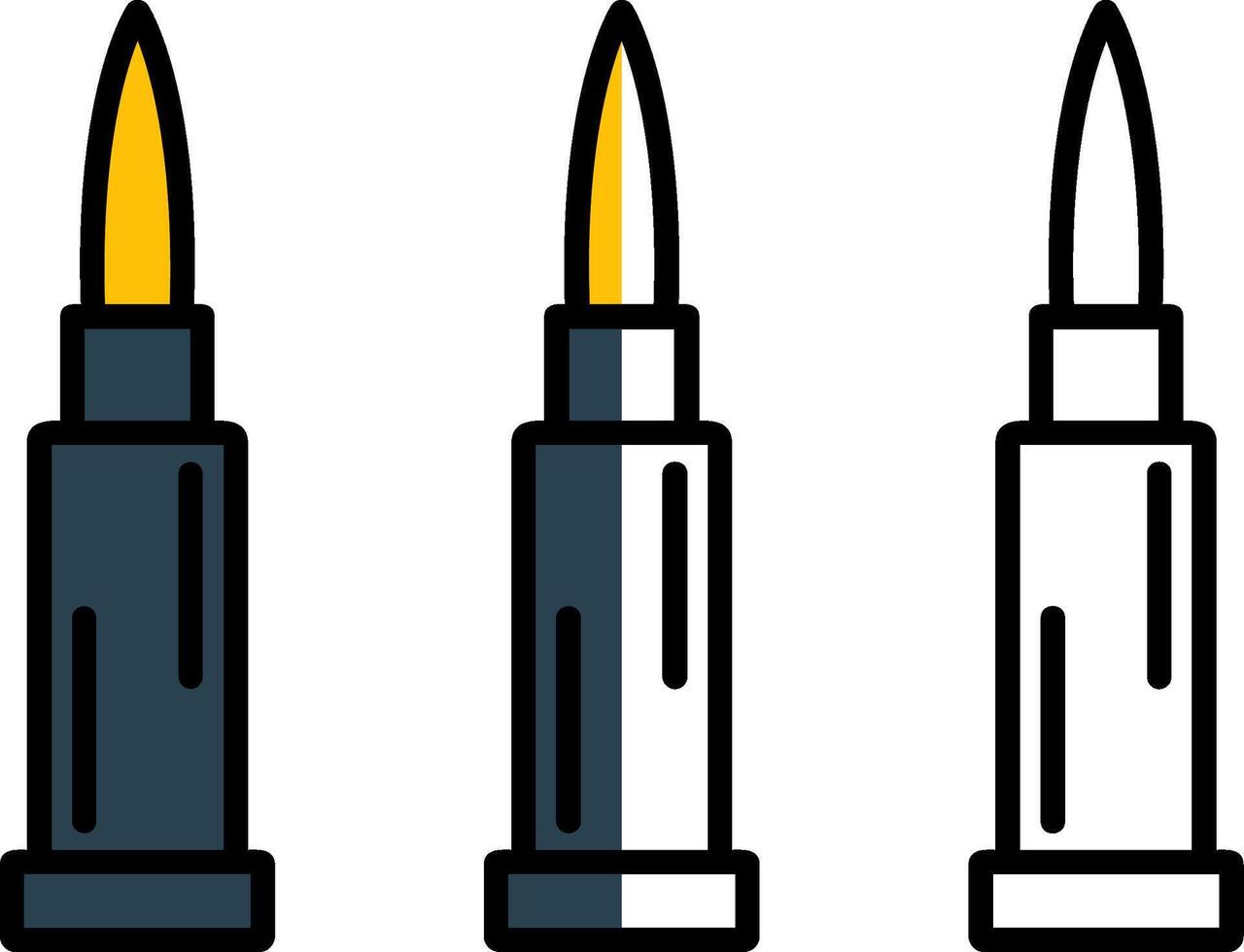 Bullets Filled Half Cut Icon vector