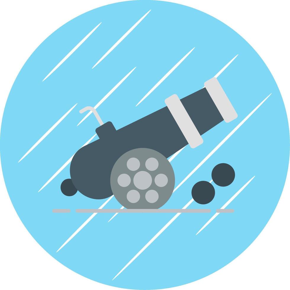 Cannon Flat Blue Circle Icon vector