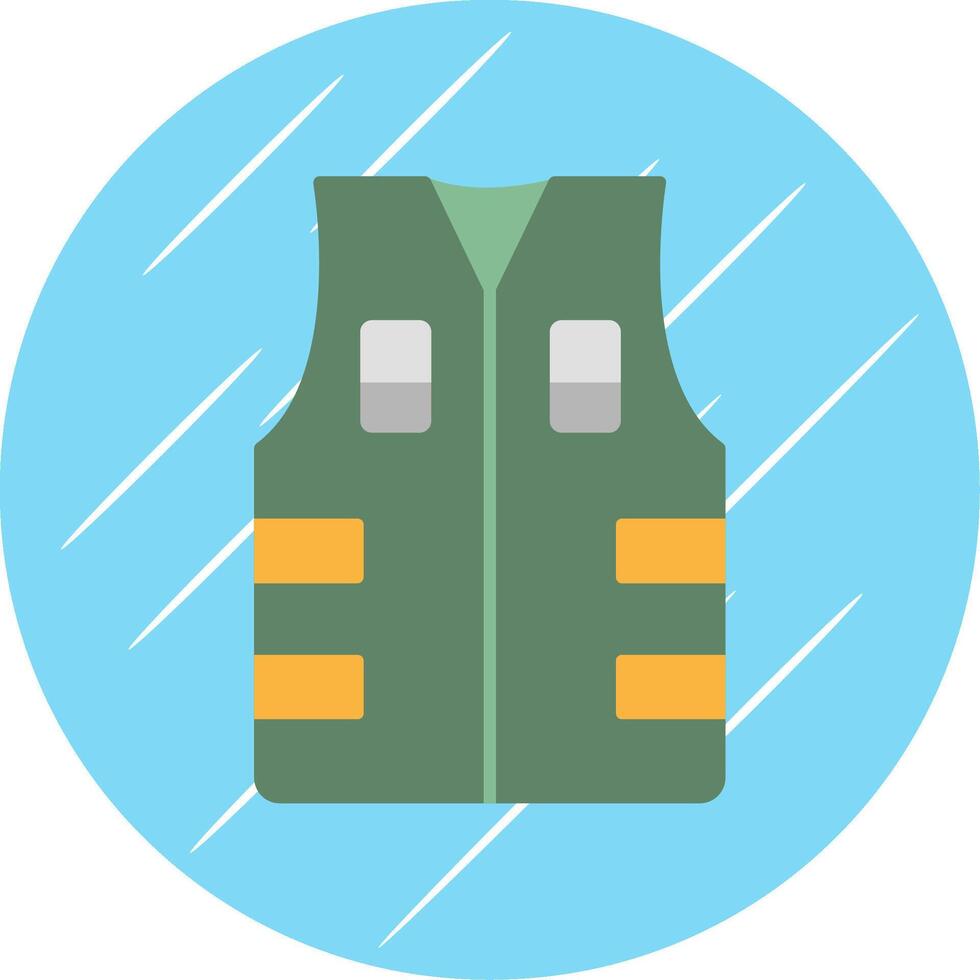 Bullet Proof Vest Flat Blue Circle Icon vector