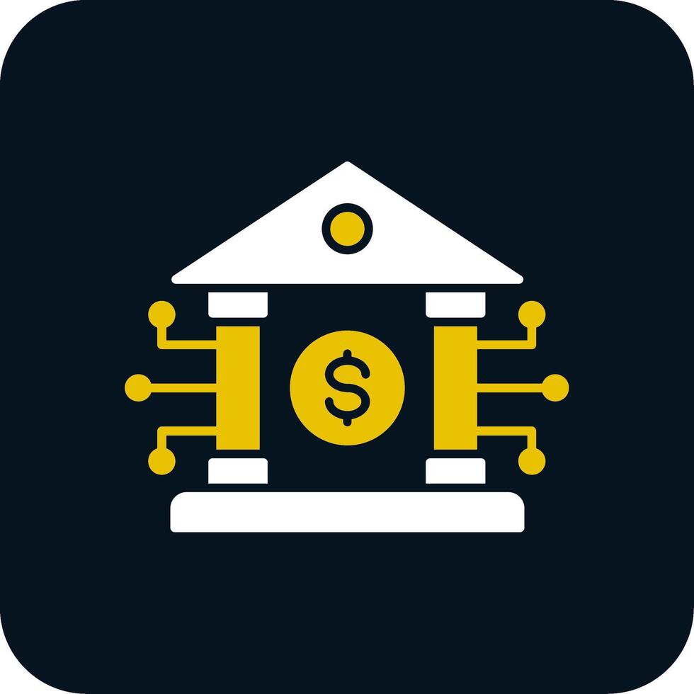 Banking System Glyph Two Color Icon vector