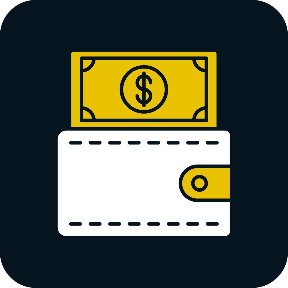 Wallet Glyph Two Color Icon vector