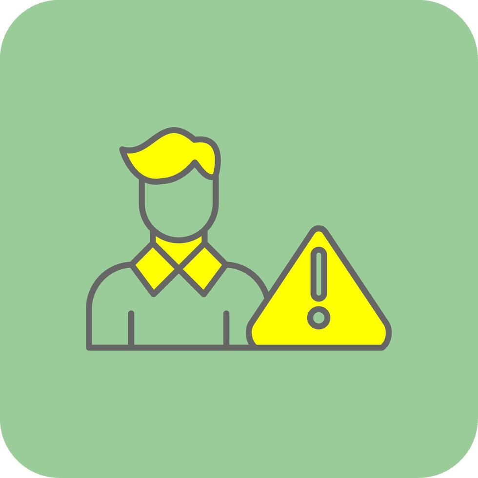 Risk Filled Yellow Icon vector