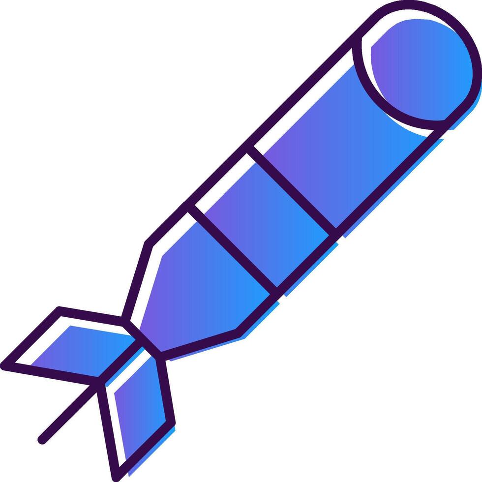 Torpedo Gradient Filled Icon vector