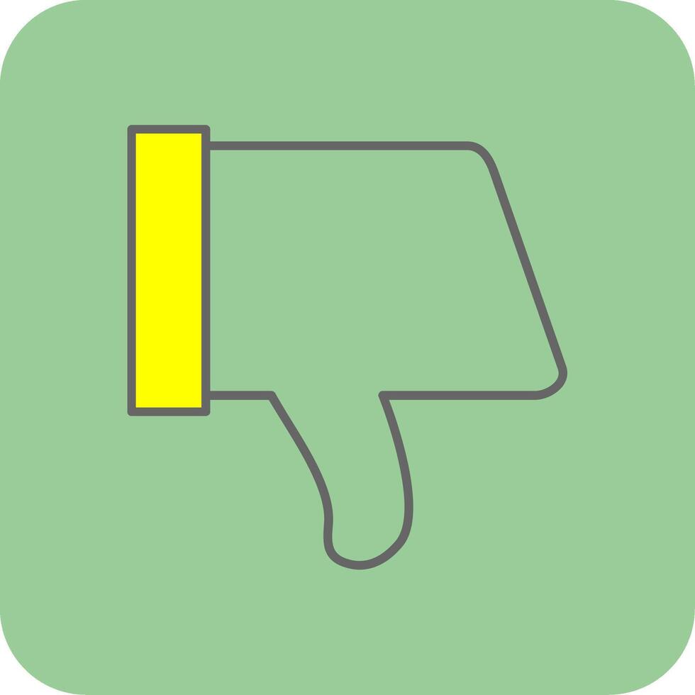 Dislike Filled Yellow Icon vector