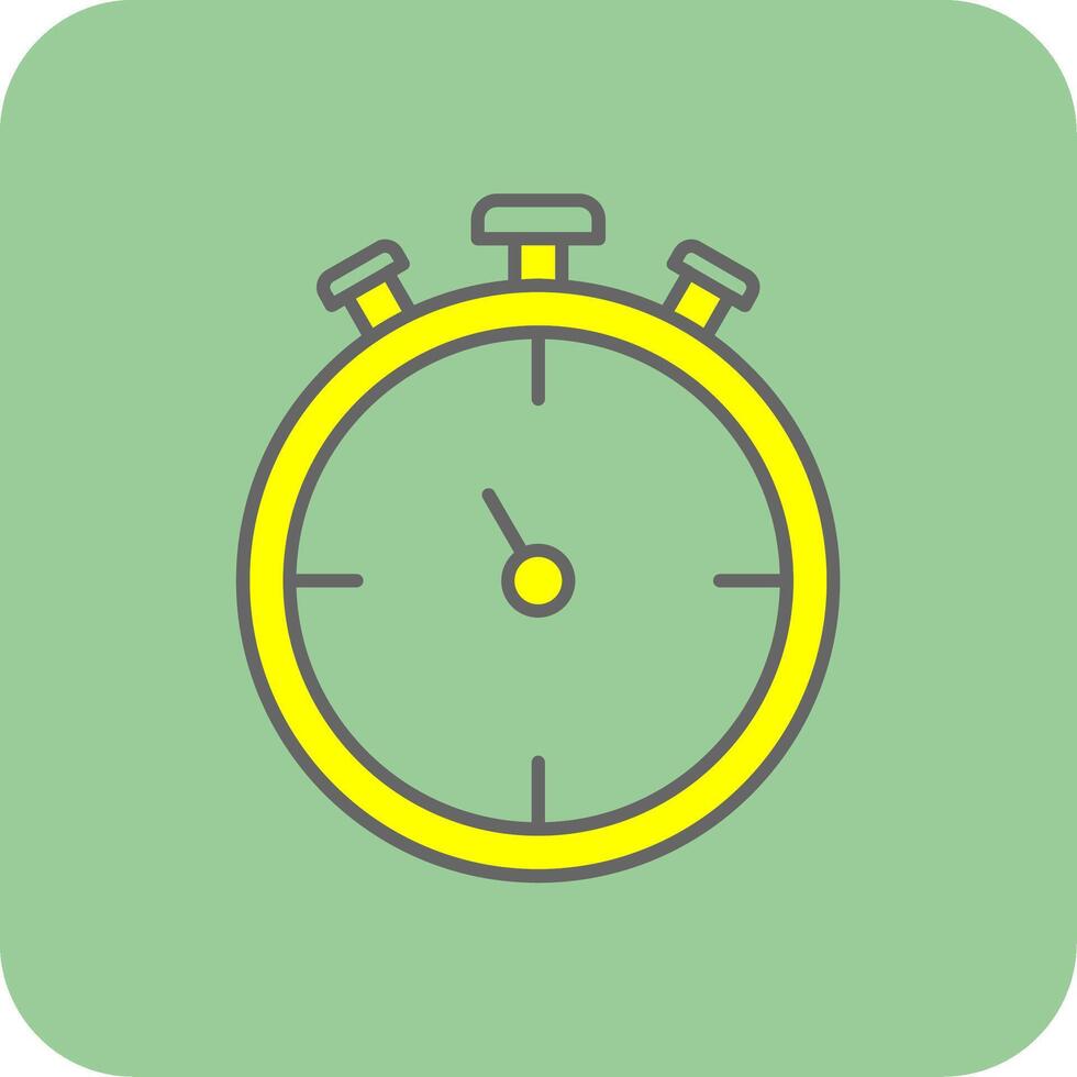 Stopwatch Filled Yellow Icon vector
