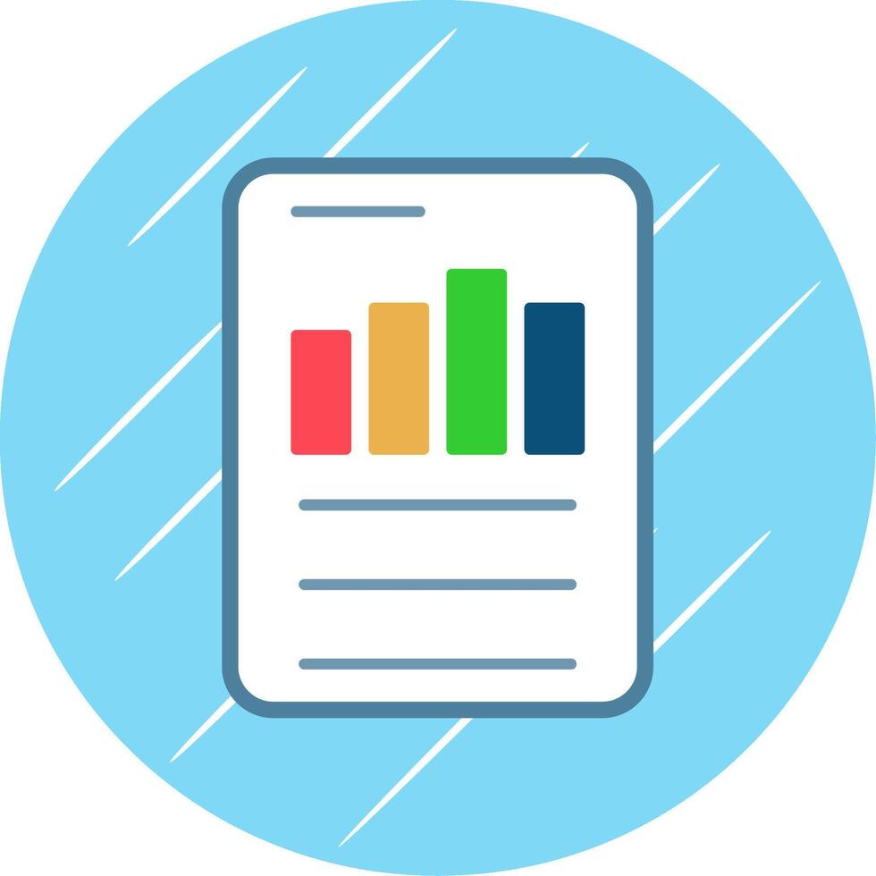 Report Flat Blue Circle Icon vector