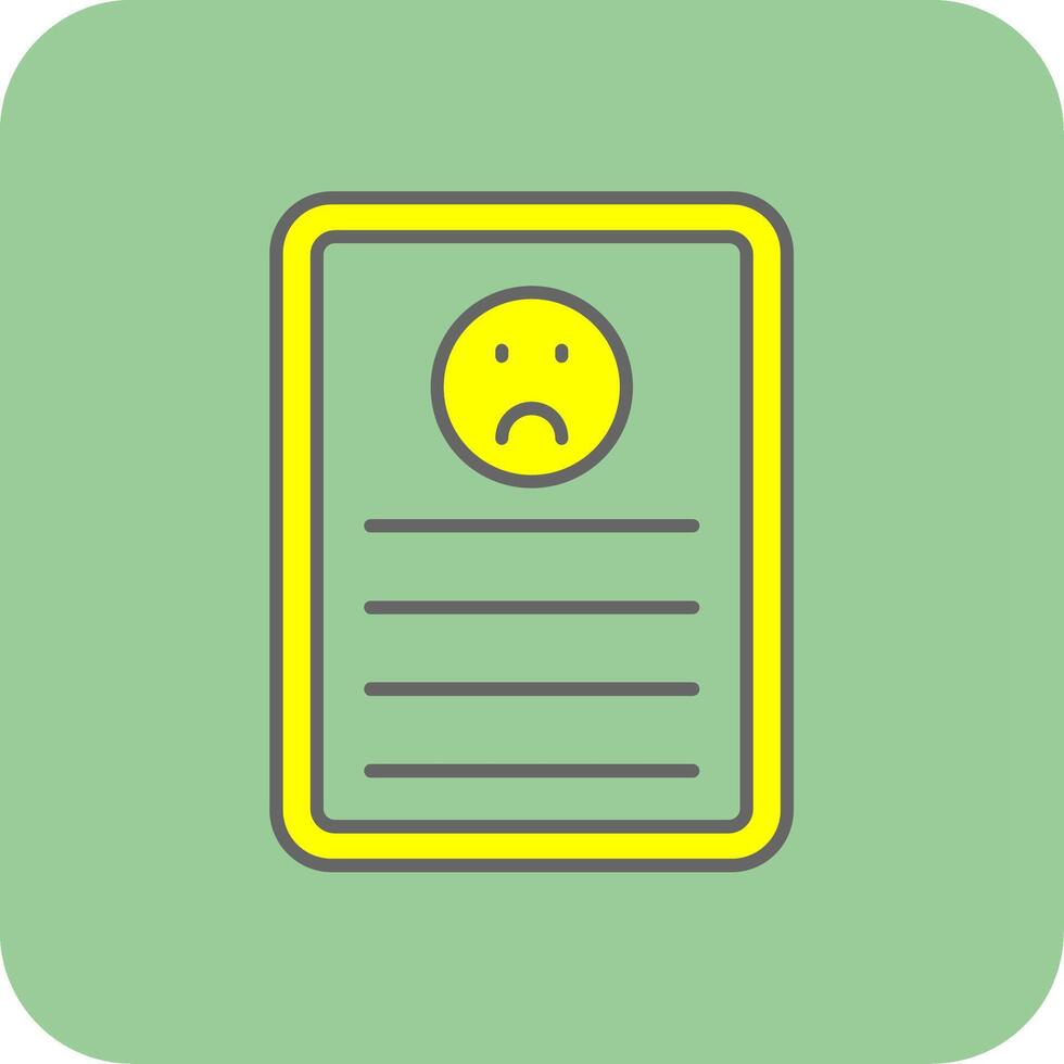 Complaint Filled Yellow Icon vector