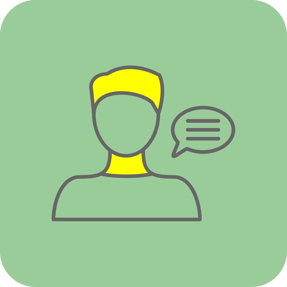 Consultant Filled Yellow Icon vector