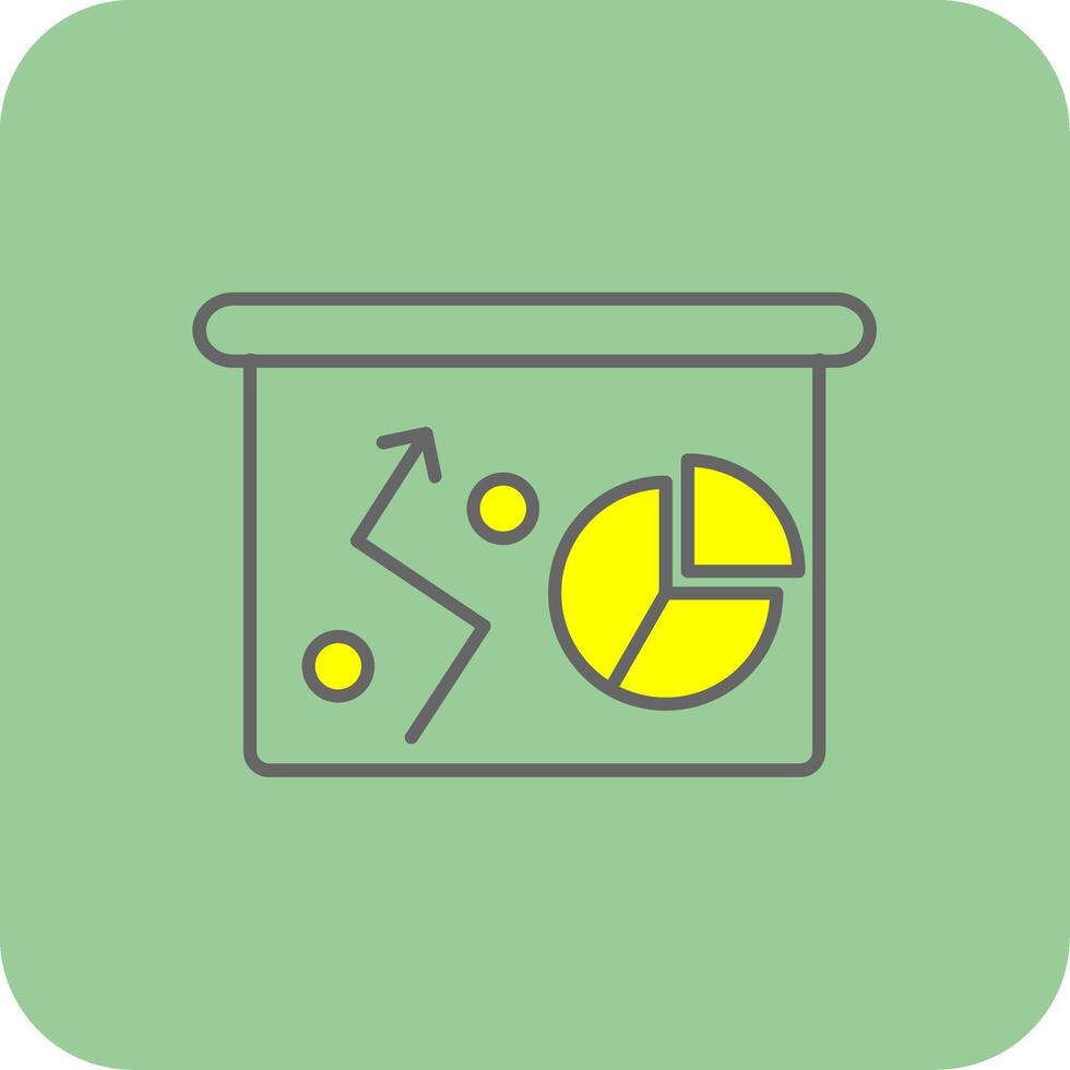 Business Strategy Filled Yellow Icon vector